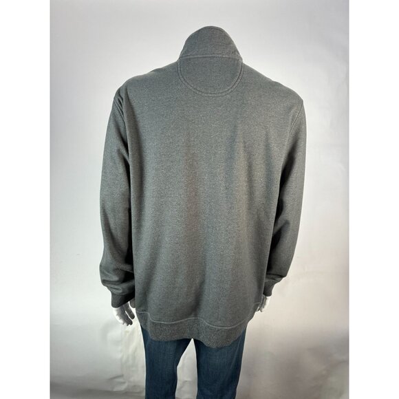 Izod Advantage Performance Stretch Grey Quarter-Zip Pullover Sweatshirt XL - Picture 8 of 16